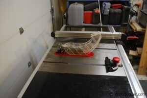 Table Saw Side View of Top