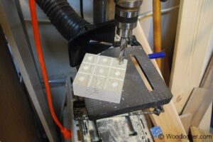 Marble Tic-Tac-Toe Drill Press Divots