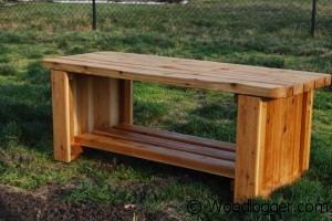 Fire Pit Bench Finished