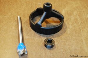 Rockler Jig It Drill Guide with a Forstner Bit and Stop Collar